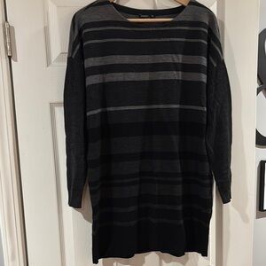 Striped Black and Gray Eileen fisher Sweater